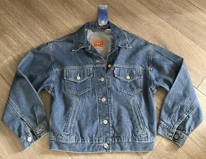 NWT LEVI'S COOL Wicking Trendy Jean Jacket Blue sz XS - Picture 1 of 4