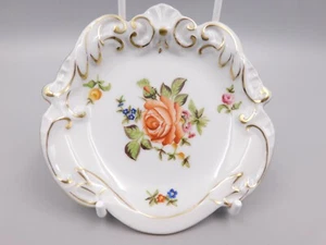 HEREND HAND PAINTED ROSE PATTERN 4 1/4" TRINKET DISH. - Picture 1 of 2
