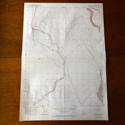 Mapa topográfico de 7,5 minutos Roseworth SE Idaho Quadrangle 1965 USGS 19x27 Foto 1 de 4