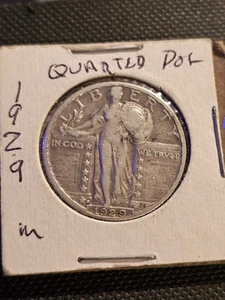 1929-D XF 25C Quartiere Liberty in piedi - Foto 1 di 2