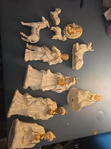 Statuine presepe porcellana giada Bon Ton 10 pezzi *set non completo* - Foto 1 di 14