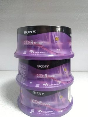 3 NUEVO Walkman Sony CD-R Music 30 Pack 80 Minutos Grabable en Blanco Foto 1 de 4