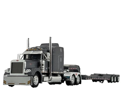 1/64 DCP GUN METAL GRAY PETERBILT 379 W/ 63" MID ROOF & TALBERT LOWBOY - Image 1 of 4