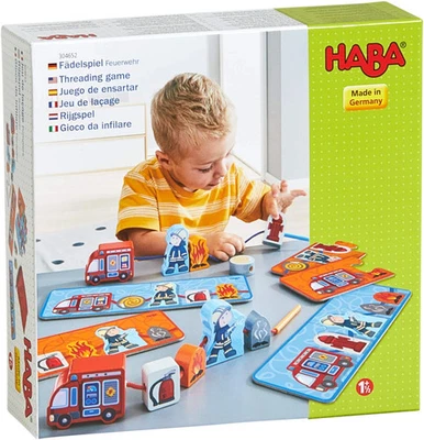 HABA Fädelspiel Feuerwehr Motorikspielzeug Kinder Holz Mehrfarbig 304652 - Bild 1 von 2