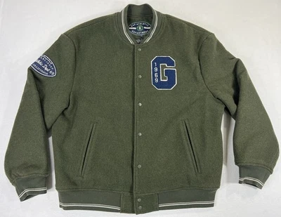 Chaqueta Gap Atlética Verde Mezcla de Lana Snap Varsity Letterman 1969 Para Hombres XL Foto 1 de 4