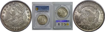 1830 Bust Half Dollar   PCGS AU-58 - Image 1 of 3