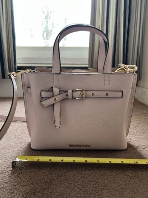 Michael Kors Emilia Small Pebbled Leather Satchel Bag. Blush Pink.  Free ship! - Image 1 of 4