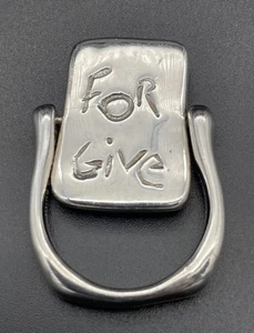 Robert Lee Morris RLM Studio Sterling Silver Flip Ring “Forgive - Forget” 10.75 - Picture 1 of 11