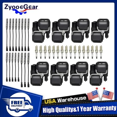 8 Ignition Coil & 16 Spark Plug & Wire UF359 For Mercedes-Benz C CL CLK ML Class - Image 1 of 4