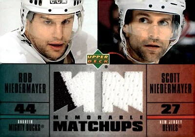 Rob/Scott Niedermayer - 2003-04 Upper Deck Memorable Matchups Jersey Card #MMNN - Image 1 of 2