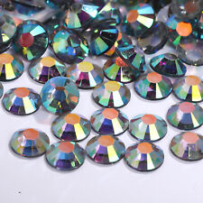 10,000 Transparent AB Acrylic Round Flatback Rhinestone Glue on Gems 3mm SS10