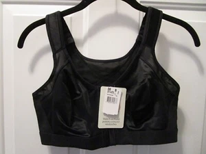 LEONISA POSTURE CORRECTOR BACK SUPPORT WIRELESS BLACK BRA SIZE 36B NEW - Picture 1 of 3