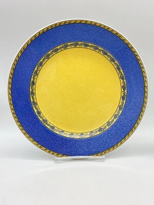 Plato Furio azul y amarillo bastante brillante hecho en Italia apto para lavavajillas Foto 1 de 3