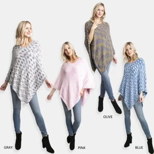 ComfyLuxe Pattern Poncho - Picture 1 of 13