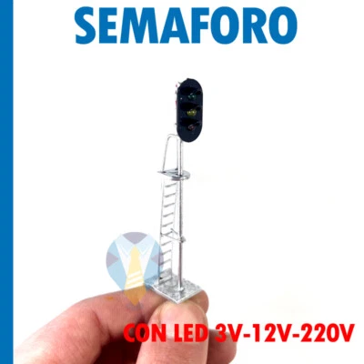 SEMAFORO TRE SEGNALI SCALA H0 / 00 FERMODELLISMO MODELLISMO FERROVIARIO DIORAMA