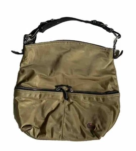 Bolso de mano de viaje Dooney & Bourke Erica de nailon tostado con correa de cuero negro - Imagen 1 de 14