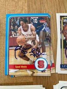 North Carolina State Wolfpack Spud Webb signed 2012-13 Fleer Retro Card - Picture 1 of 3