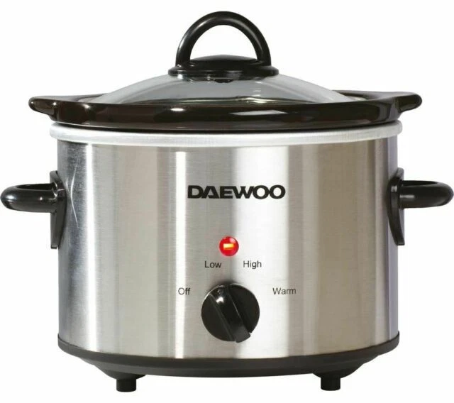 Daewoo 1.5 L Compact Slow Cooker - Silver
