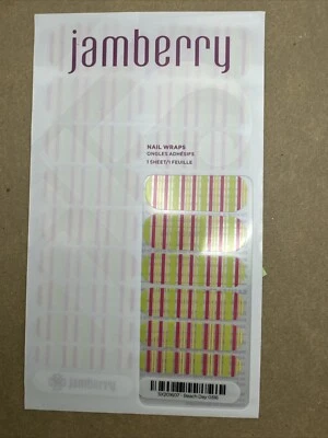 Envolturas para uñas Jamberry Beach Day hoja completa (raya amarilla en transparente) Foto 1 de 3