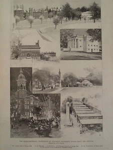 Princeton University Sesquicentennial Scenes of Grounds 1896 Harper’s Weekly - Bild 1 von 2