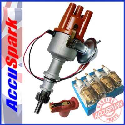 Ford Capri MKI,II 1.6,2.0 Pinto Electronic Ignition Distributor Red Rotor+ Plugs - Image 1 of 4