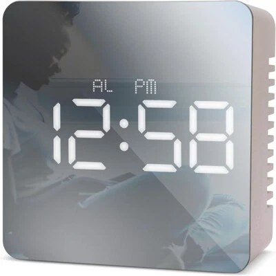 ROSE GOLD,ACCTIM ALARM CLOCK,LED DISPLAY,BATTERY OR USB POWERED, MIRROR FINISH - Image 1 of 4