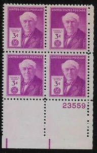 Scott#: 945 - Thomas A. Edison (1847-1931), Inventor Plate Block of Four MNH - Picture 1 of 1