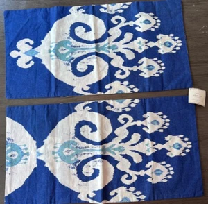 Pottery Barn Throw Pillow Cover 12”x24” Blue White NWT - Picture 1 of 4