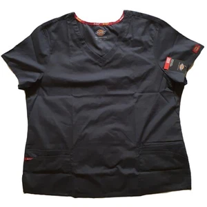 Scrub Top Dickies 3XL Gray Women EDS Signature Style 85906 Cotton/Polyester - Picture 1 of 8