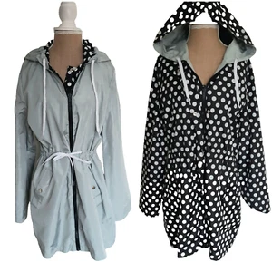 Ladies Black Sage Reversible Lightweight Mac Jacket By Jel Direct Size 12 BNWT - Picture 1 of 7