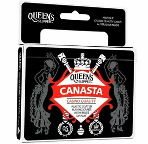Queen's Slipper Canasta Playing Cards Double Deck 2 Decks Casino Plastic Coated - Picture 1 of 5