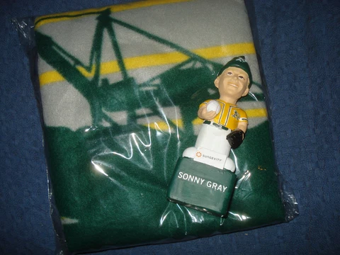 Oakland A's Sonny Gray Gnome & Fleece Blanket SGA Athletics not bobblehead sunny Cover