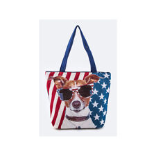 New Stylish 17" Polyester Women Fashion US American Flag Printed Shoulder Bag