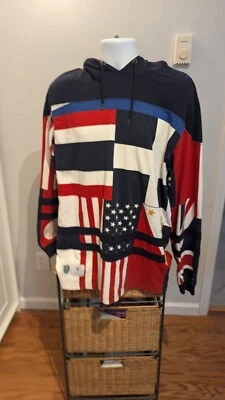 Moletom com capuz 10.Deep masculino bandeira grande vintage com capuz cordão streetwear - Imagem 1 de 4