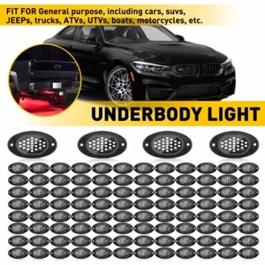 100PC Red LED Rock Light Underglow Offroad Neon Lights For ATV SUV UTV Car Truck - Picture 1 of 11