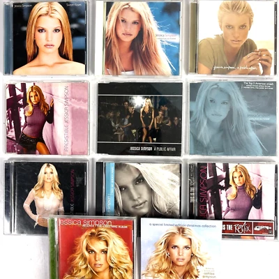Jessica Simpson 11 CD Lot Promos Remixes Import Singles Christmas 1999-2007 - Image 1 of 4