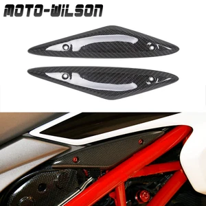 For Ducati Hypermotard 821 939 100% Carbon Fiber Side Panels Decoration Gloss - Picture 1 of 15