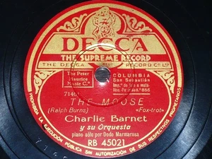 JAZZ 78 rpm RECORD Decca CHARLIE BARNET & Orquesta SKY LINER / THE MOOSE - Imagen 1 de 2