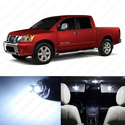 17 x Pacote de Luz Interior LED Branca para 2004 - 2015 Nissan Titan + PRY TOOL - Imagem 1 de 4