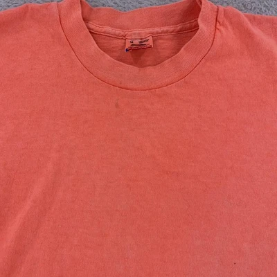 Винтажная мужская футболка Fruit of the Loom XS без рисунка розовая одинарный шов футболка США 90-е - Изображение 1 из 4