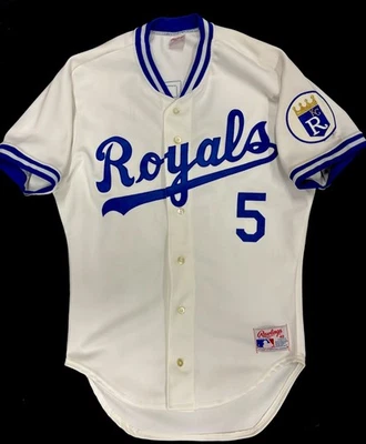 Camiseta George Brett Kansas City Royals Rawlings Auténtica 40 Mediana De Colección Foto 1 de 4