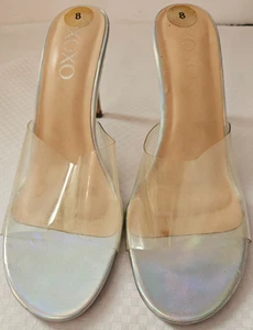 Women's XOXO Slip On Clear Sandals/ US Size 8/ Women's Shoes/ Party 4 In Heel - Picture 1 of 7