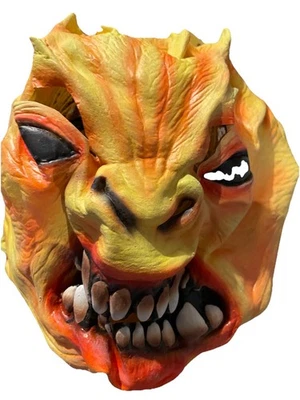 Máscara facial de Halloween de monstruo amarillo, disfraz de goma cosplay talla única para todos Foto 1 de 3