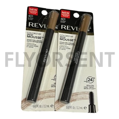 X2  Revlon Colorstay Eyebrow Brow Mousse Color 401 Blonde 24 Hour Wear - Image 1 of 2