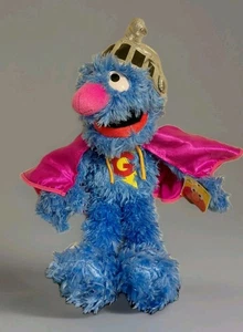 Sesame Place Super Grover Sesame  Cape Helmet Cute Hero Plush NWT - Picture 1 of 14