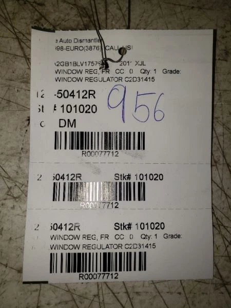 Regulador ventana delantera derecha Jaguar XJ 10-19 OEM probado Foto 1 de 1
