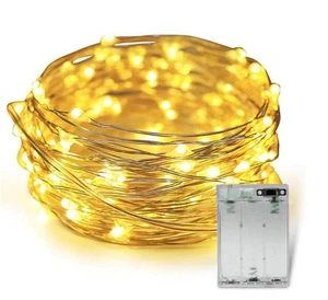 Battery Operated LED Fairy Lights, 2M 3M 5M 10M Xmas String Lights Party Wedding - Picture 1 of 30