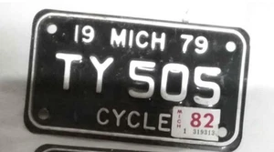 TARGA MOTO D'EPOCA MICHIGAN 1979 TY - Foto 1 di 1