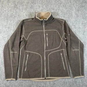 Mammut Eschler Full Zip Fleece Jacket Large Brown Lightweight Swiss Technology - Picture 1 of 16