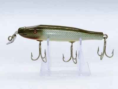 NICE Vintage Creek Chub Pikie 703 Wood Fishing Lure Glass Eyes !! - Image 1 of 4